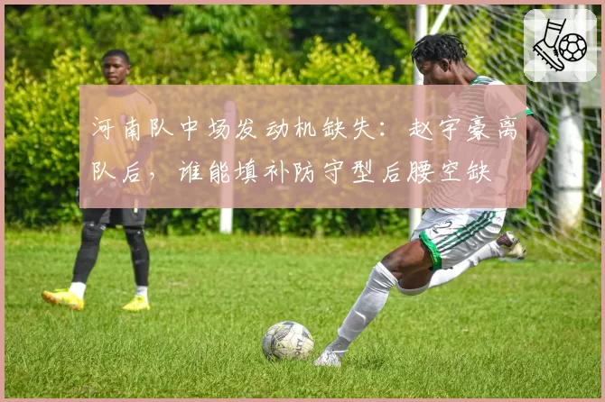 河南队中场发动机缺失:赵宇豪离队后,谁能填补防守型后腰空缺